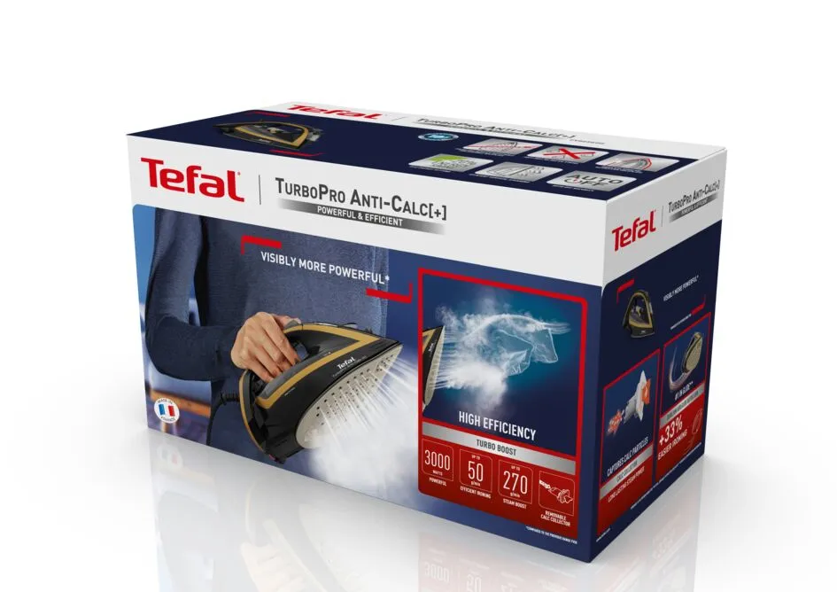 Tefal Steam iron FV 5696 - iron, black/gold, 3000 W