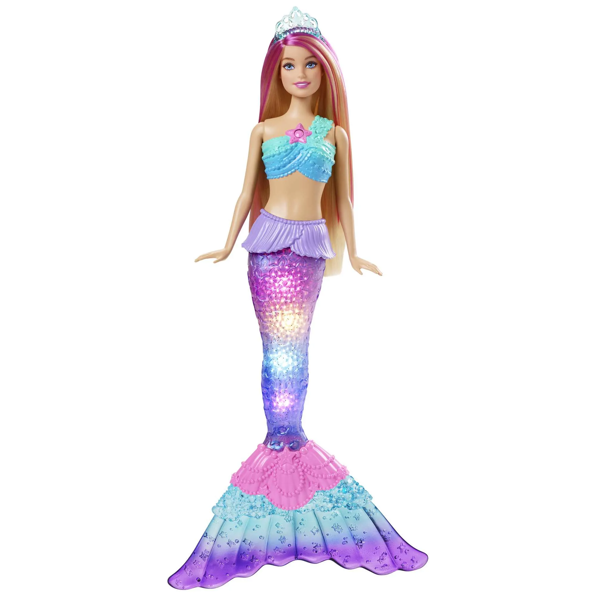 Barbie Magic Light Mermaid Malibu Doll - HDJ36