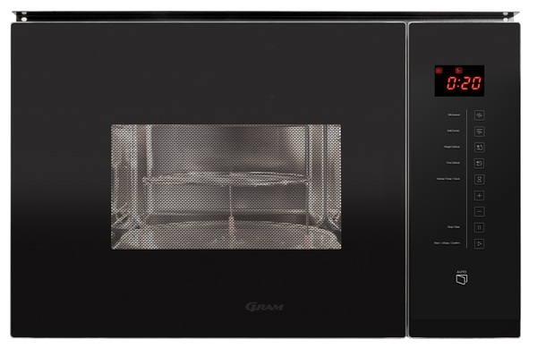 Gram IM 20614-90 B Built-in microwave oven with grill, 25 L, Black