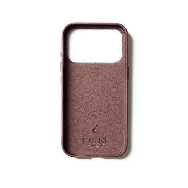 Mujjo Leather Case MagSafe, iPhone 17 Pro -suojakuori, Bronze Red