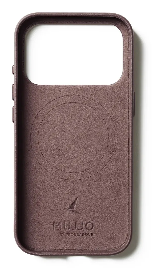 Mujjo Leather Case MagSafe, iPhone 17 Pro -suojakuori, Bronze Red