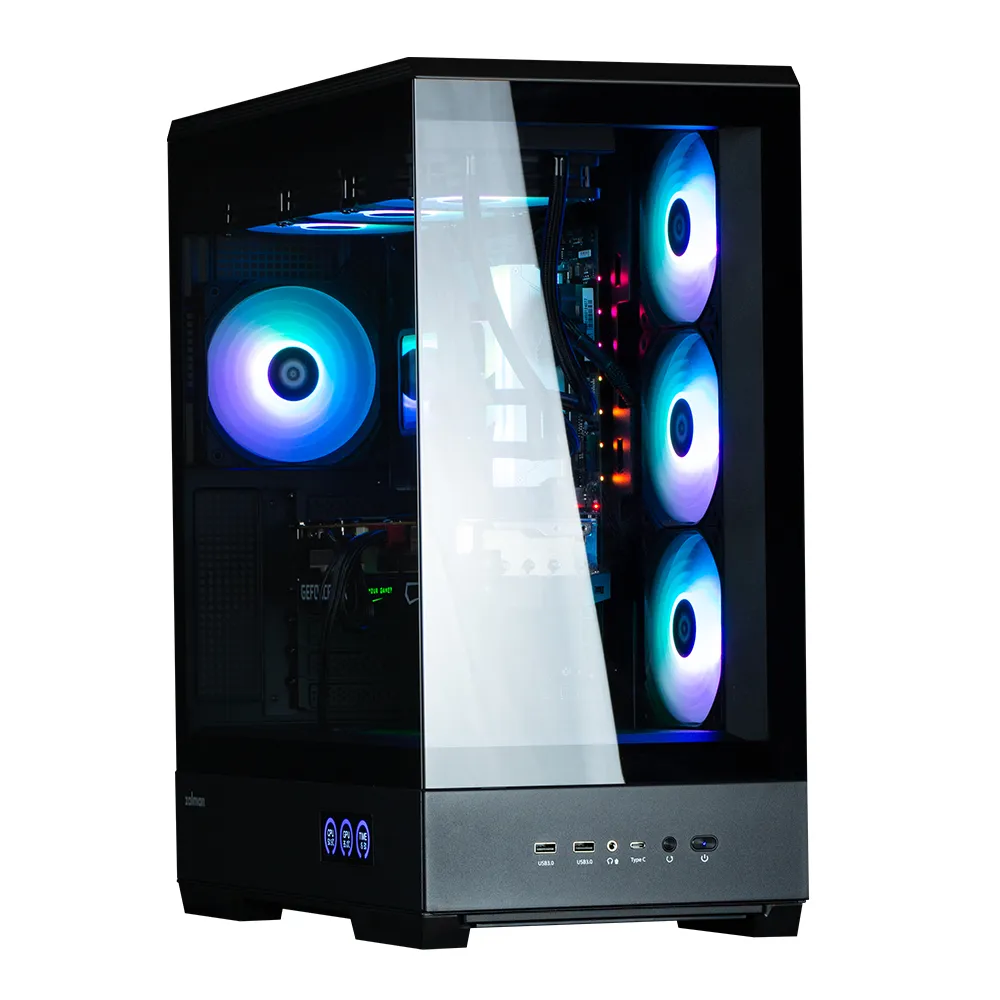 Zalman P50 DS Black ATX Mid-Tower Case with Panoramic View