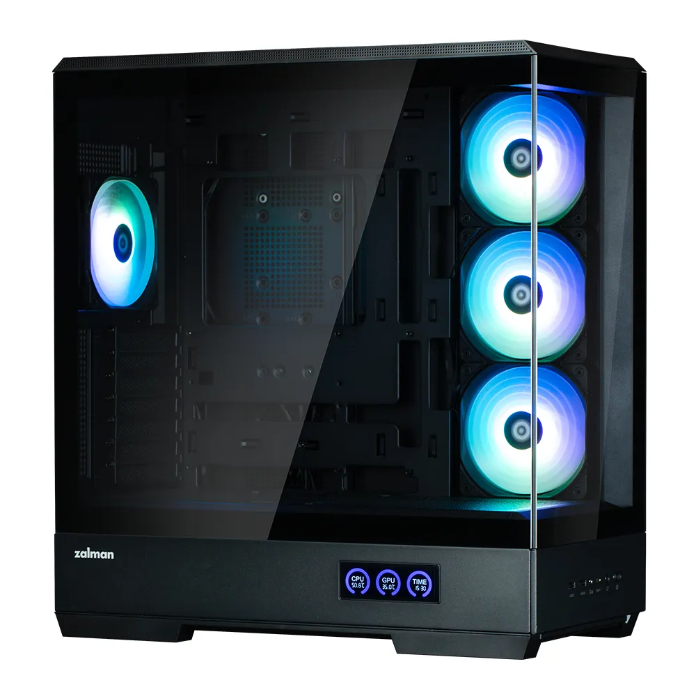 Zalman P50 DS Black ATX Mid-Tower Case with Panoramic View