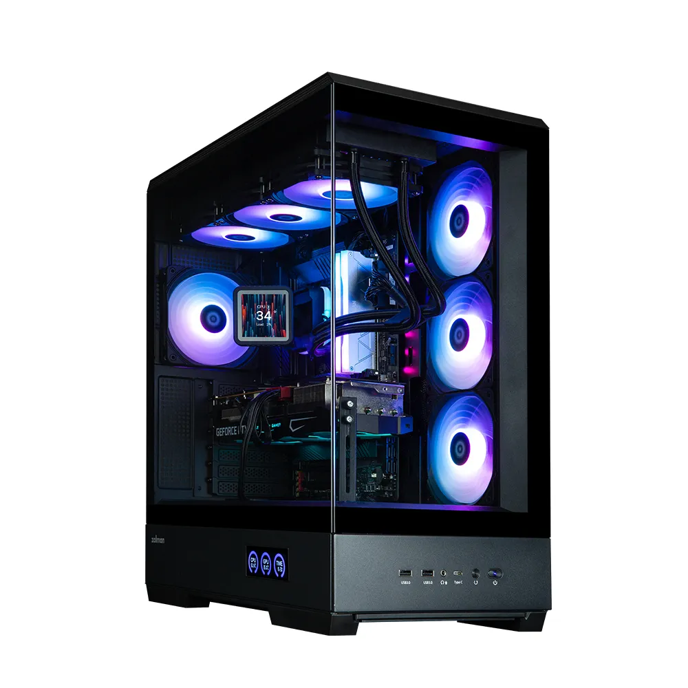Zalman P50 DS Black ATX Mid-Tower Case with Panoramic View