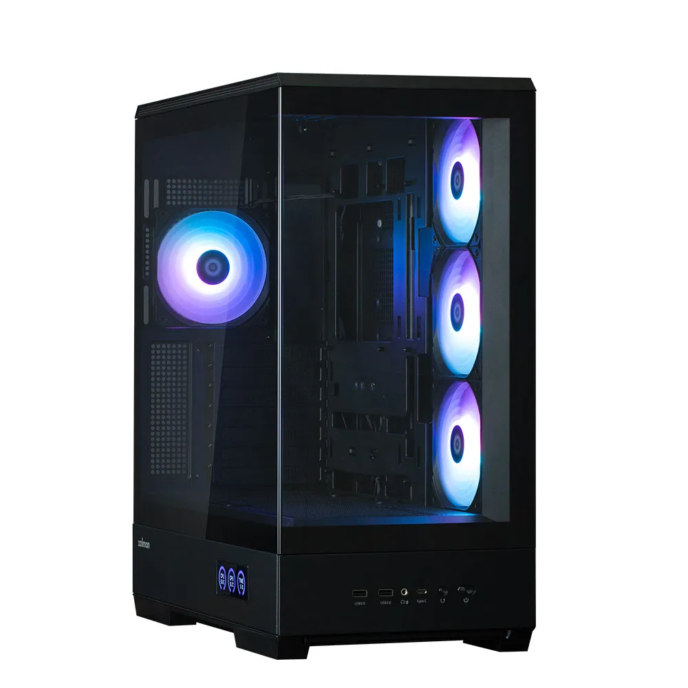 Zalman P50 DS Black ATX Mid-Tower Case with Panoramic View