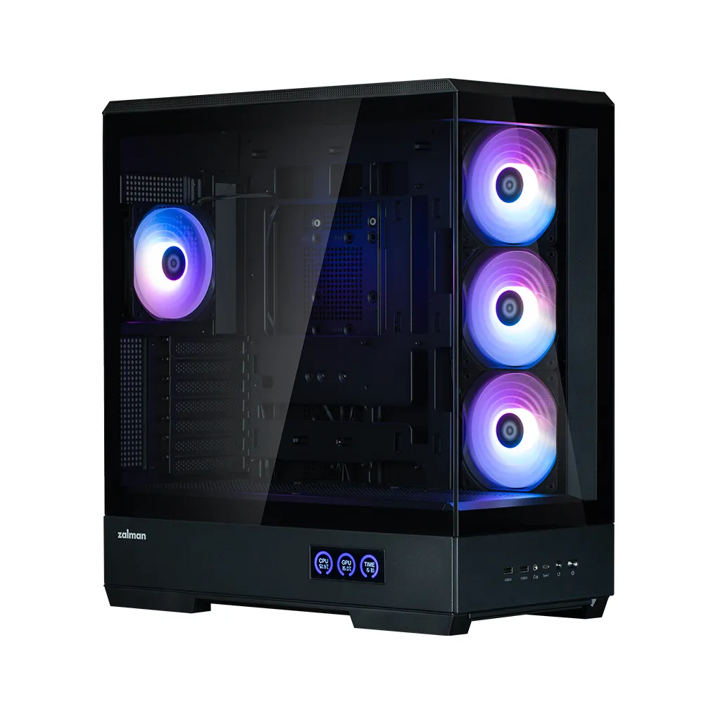 Zalman P50 DS Black ATX Mid-Tower Case with Panoramic View