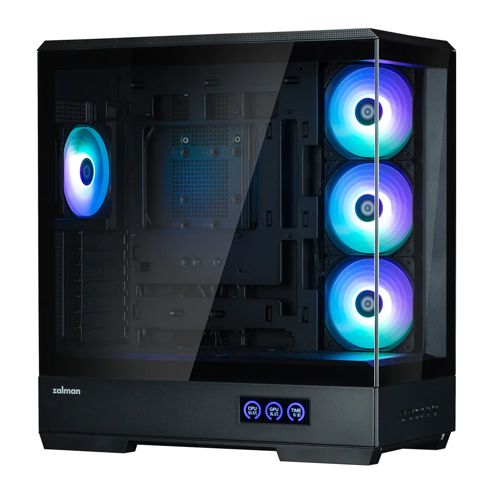 Zalman P50 DS Black ATX Mid-Tower Case with Panoramic View