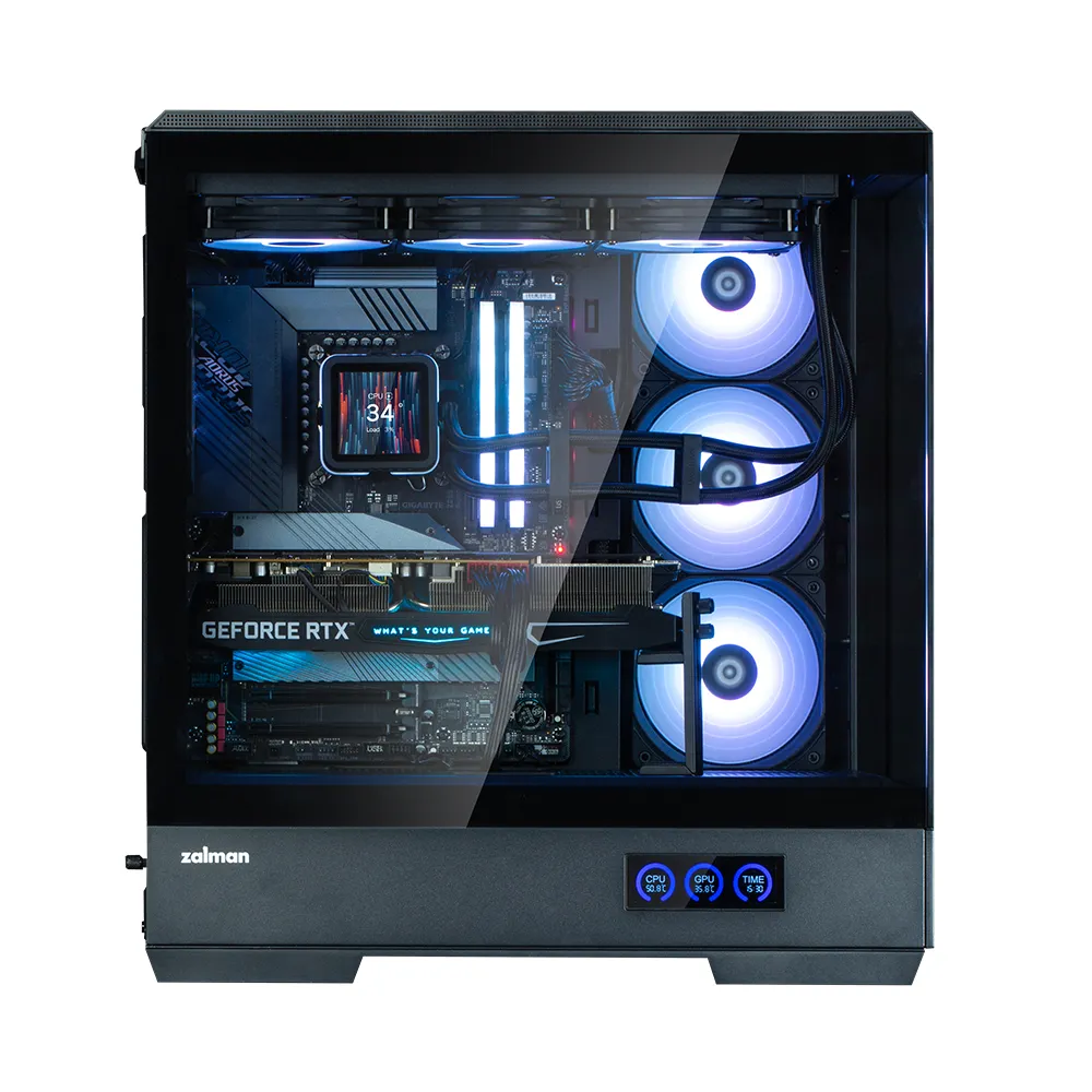Zalman P50 DS Black ATX Mid-Tower Case with Panoramic View
