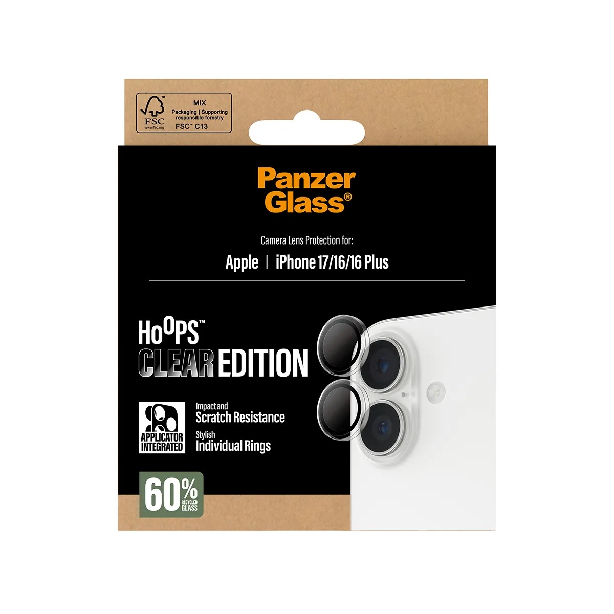 Panzerglass iPhone 17 / 16 / 16 Plus - lens protector, Hoopstransparent