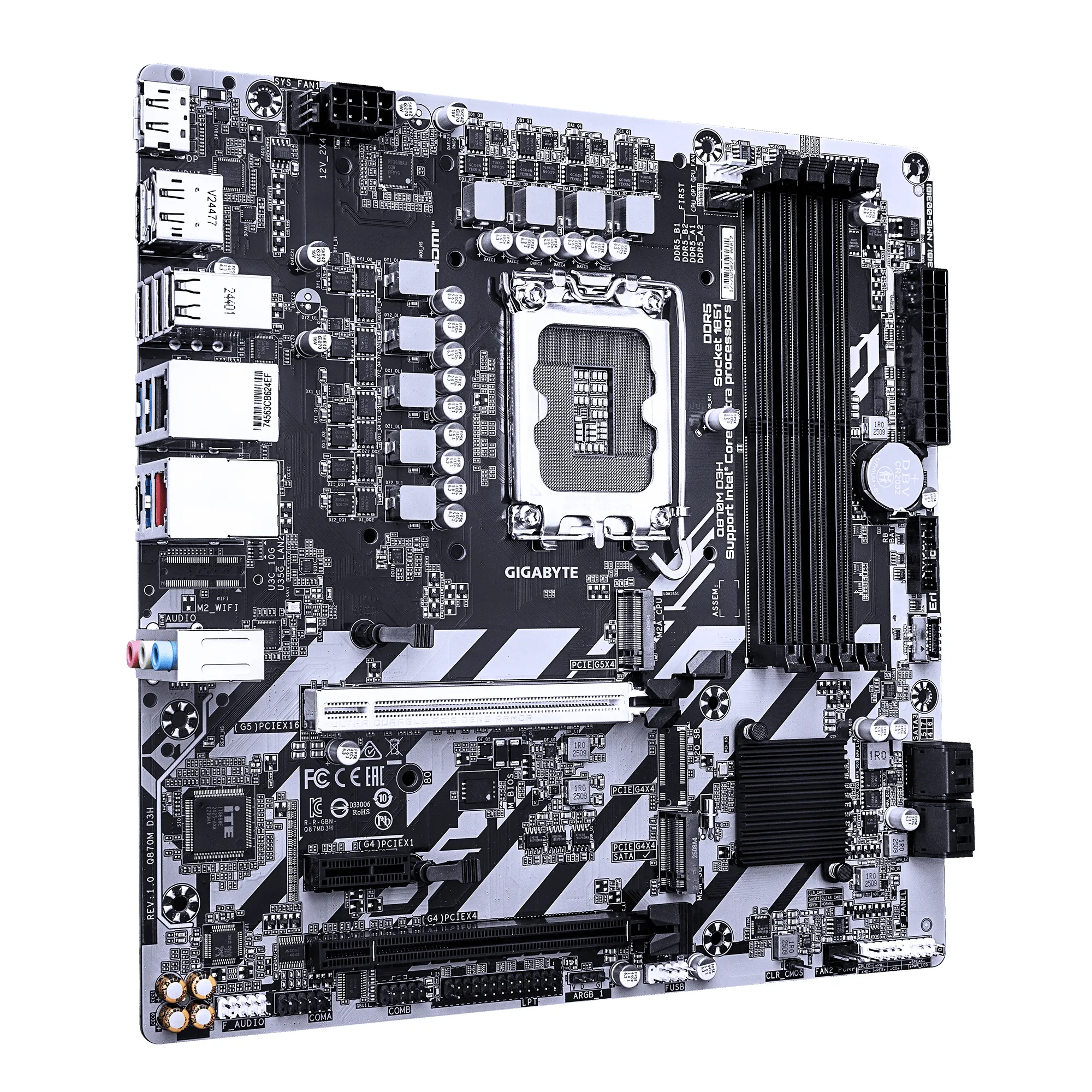 Gigabyte Q870M D3H DDR5 LGA1851 mATX -emolevy