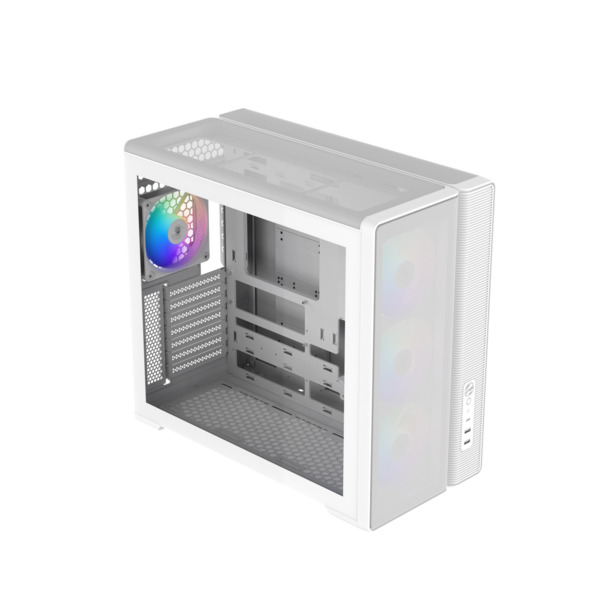 SAMA S50 Midi-Tower Case with window and RGB lighting, White