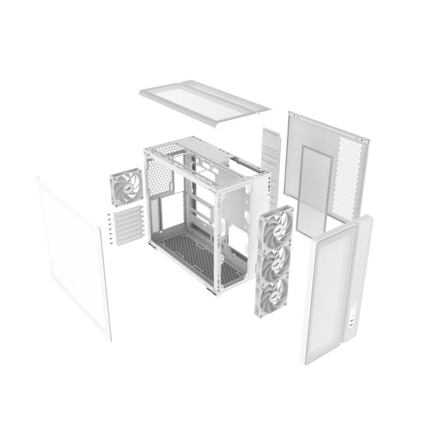 SAMA S50 Midi-Tower Case with window and RGB lighting, White