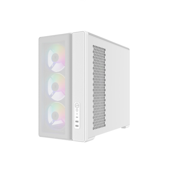 SAMA S50 Midi-Tower Case with window and RGB lighting, White