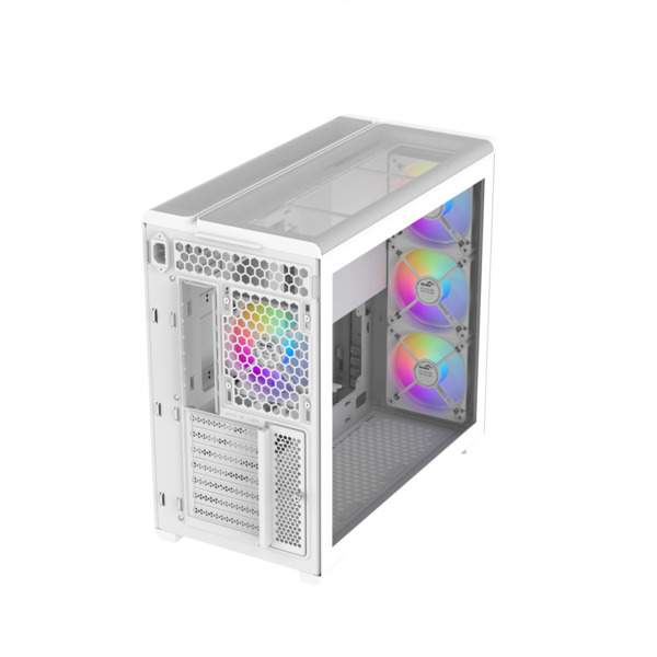 SAMA S50 Midi-Tower Case with window and RGB lighting, White