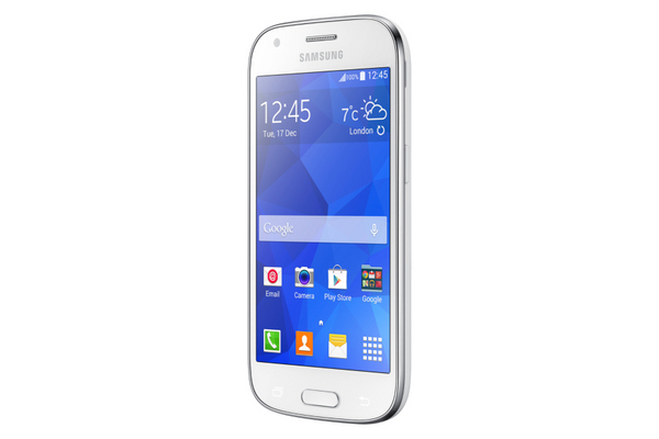 Samsung GALAXY Ace 4 - SM-G357FZ - 4G - microSDXC paikka - 4.3&quot; - 800 x 480 pikseli&auml; - Super AMOLED - 5 megapikseli&auml; ( 1.3Mpix front camera ) - Android - valkoi
