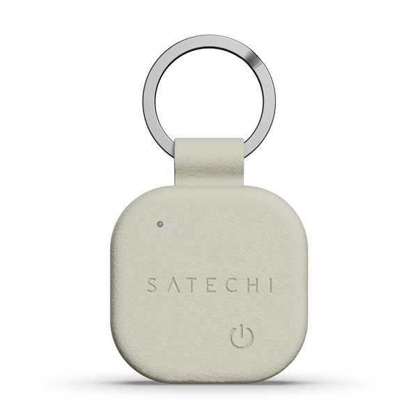 Satechi Find My Vegan-Leather Keychain - traker, Sand