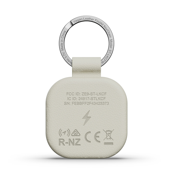 Satechi Find My Vegan-Leather Keychain - traker, Sand
