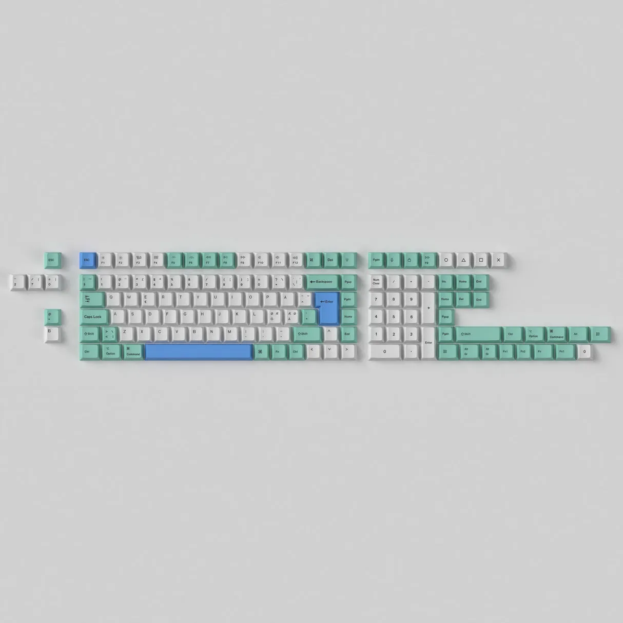 Keychron PBT Full Keycap Set - Iceberg ISO Nordic
