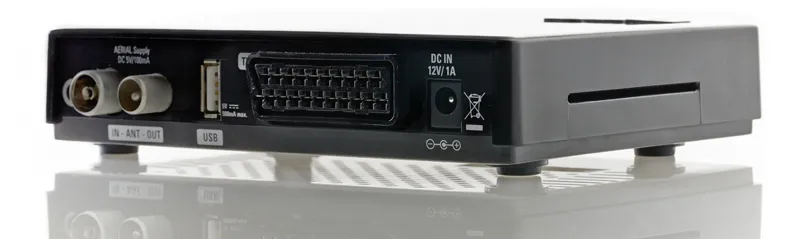 Topfield TF100C mini BLACK digiboksi kaapeliverkkoon, 1x Scart. Eritt&auml;in pieni kokoinen. (DVB-C)