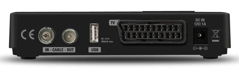 Topfield TF100C mini BLACK digiboksi kaapeliverkkoon, 1x Scart. Eritt&auml;in pieni kokoinen. (DVB-C)