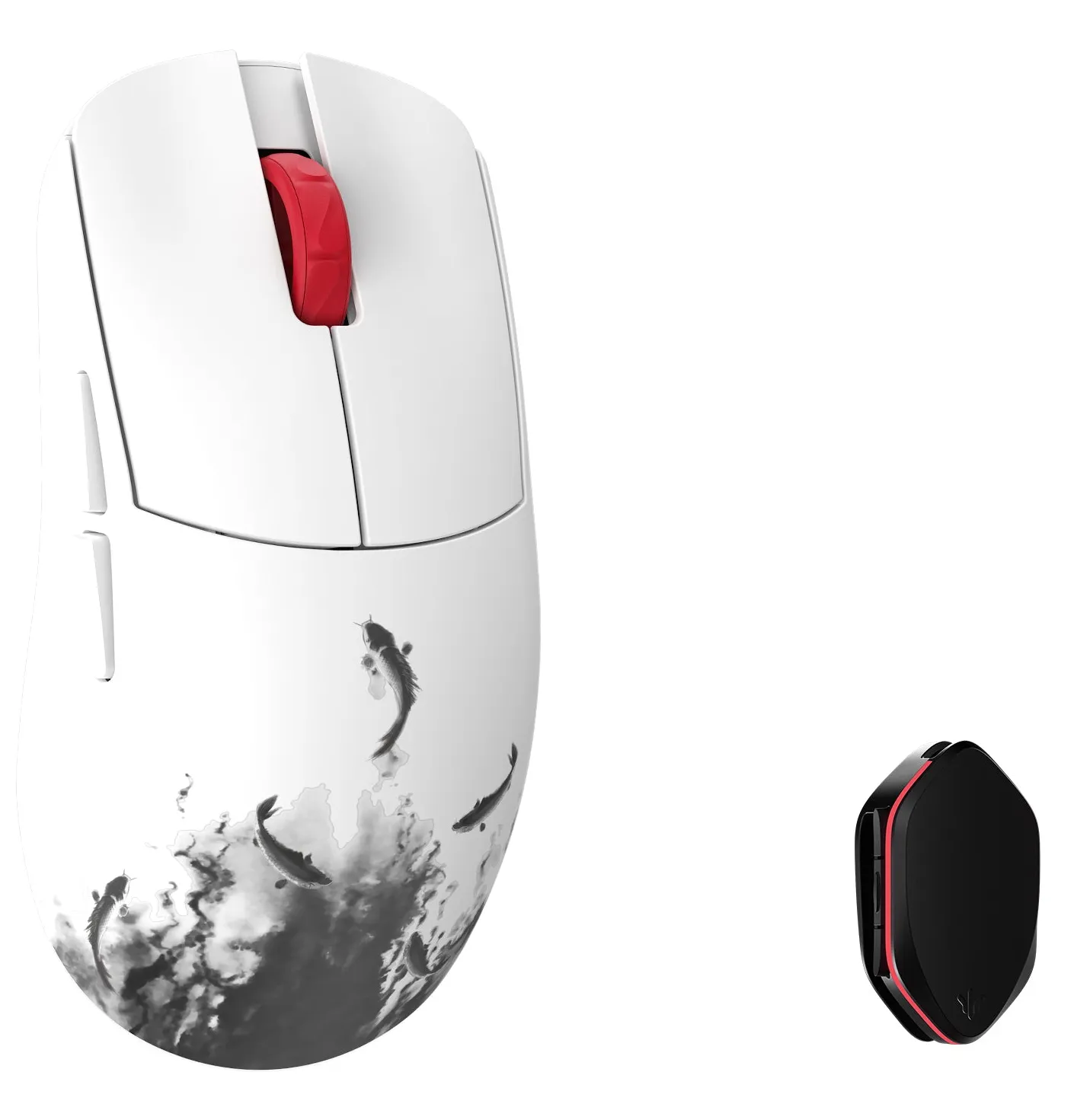 WLMouse Ying Magnesium tr&aring;dl&ouml;s gamingmus, svart / vit