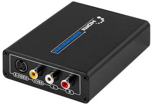 DELTACO PRIME signalomvandlare, HDMI 19-pin ho till 3xRCA+S-VHS, svart