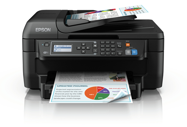 Epson WorkForce WF-2750DWF Duplex, Wi-Fi, A4 -v&auml;rimustesuihkutulostin
