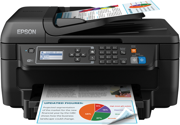 Epson WorkForce WF-2750DWF Duplex, Wi-Fi, A4 -v&auml;rimustesuihkutulostin