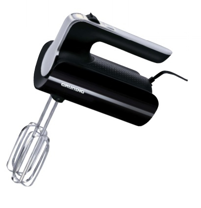 GRUNDIG HM6280 Vatkain, musta/ter&auml;s. Black Sense. 425W, 4 nopeutta + turbo, ter&auml;ksiset vispil&auml;t ja taikinakoukut.