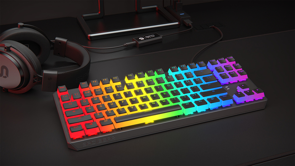 SilentiumPC Gear GK630K Tournament Kailh Red RGB Pudding - speltangentbord