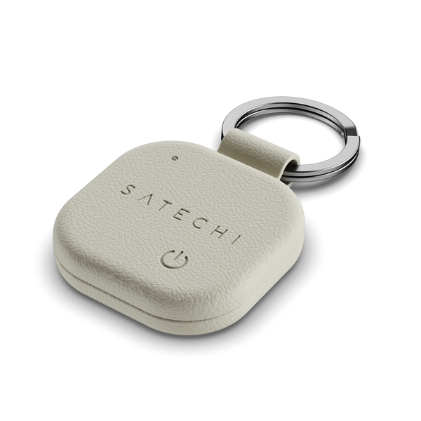 Satechi Find My Vegan-Leather Keychain - traker, Sand