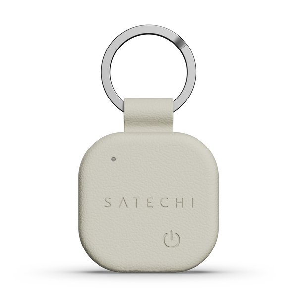 Satechi Find My Vegan-Leather Keychain - traker, Sand