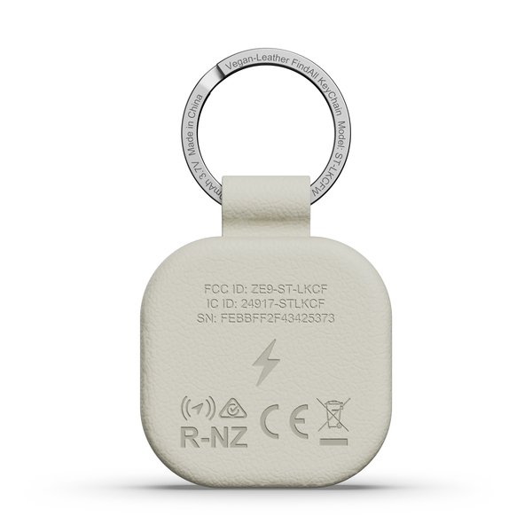Satechi Find My Vegan-Leather Keychain - traker, Sand