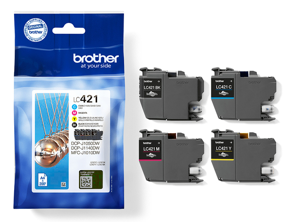 Brother  LC421VALDR - ink cartridge, Black, Cyan, Magenta, Yellow
