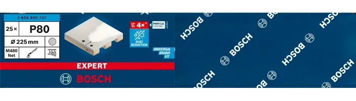 Bosch mesh structure sanding sheet M480 225mm K80 25x - 2608900707 EXPERT RANGE