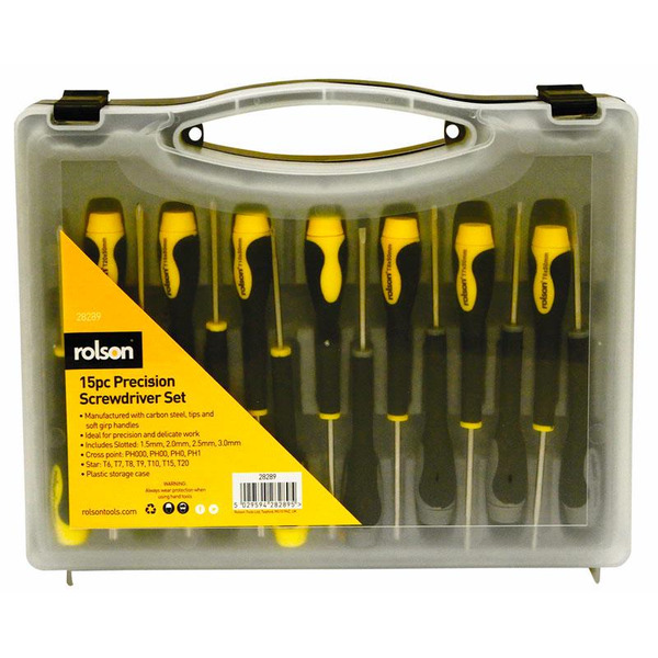 ROLSON PRECISION S/DRIVER 15PC SET