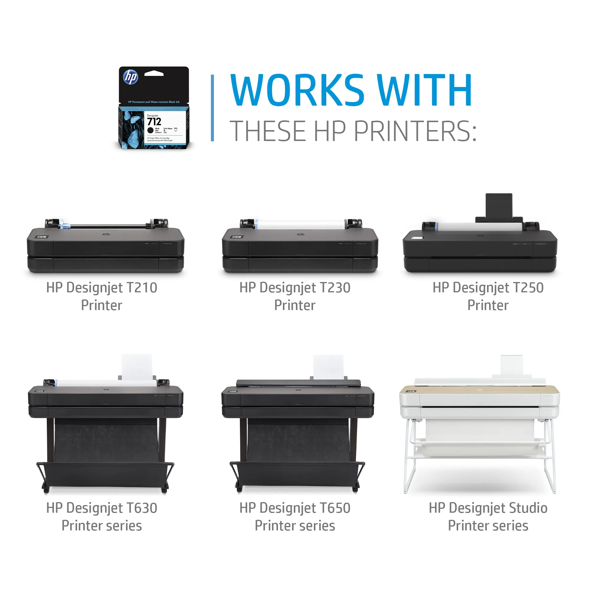HP 712 3-Pack 29-ml Cyan DesignJet Ink C