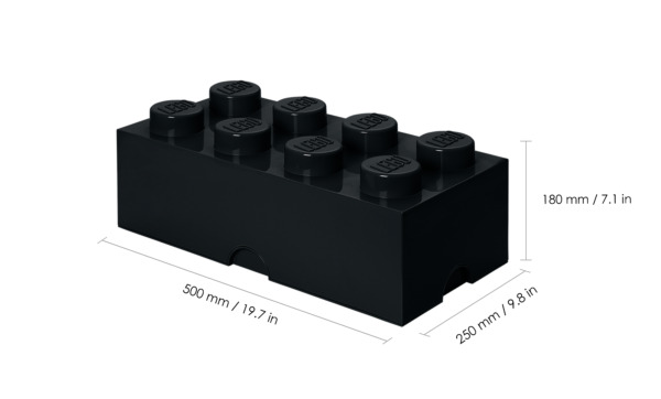 Room Copenhagen LEGO Storage Brick 8 black - RC40041733