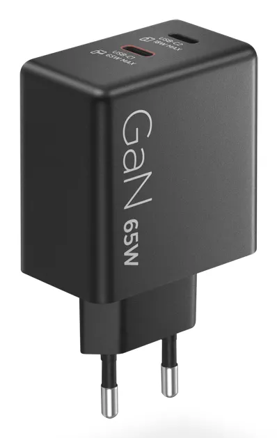 Lenovo Dual USB-C 65W GaN - Str&ouml;madapter, Svart