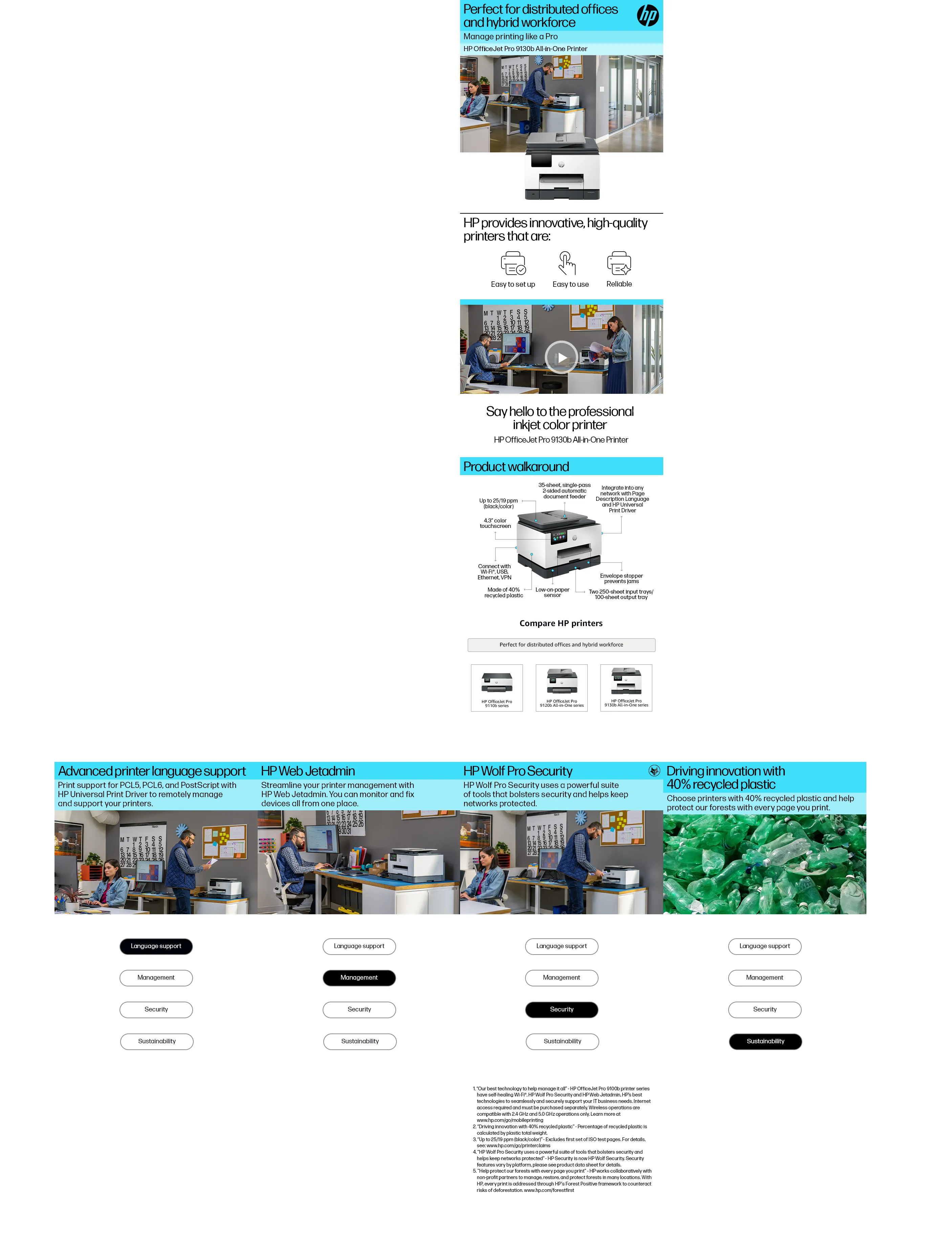 HP OfficeJet Pro 9130b All-in-One Printe