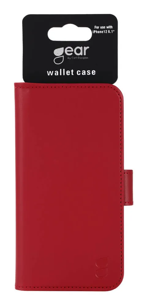 GEAR Wallet, iPhone 12 / 12 Pro - pl&aring;nboksfodral, R&ouml;d