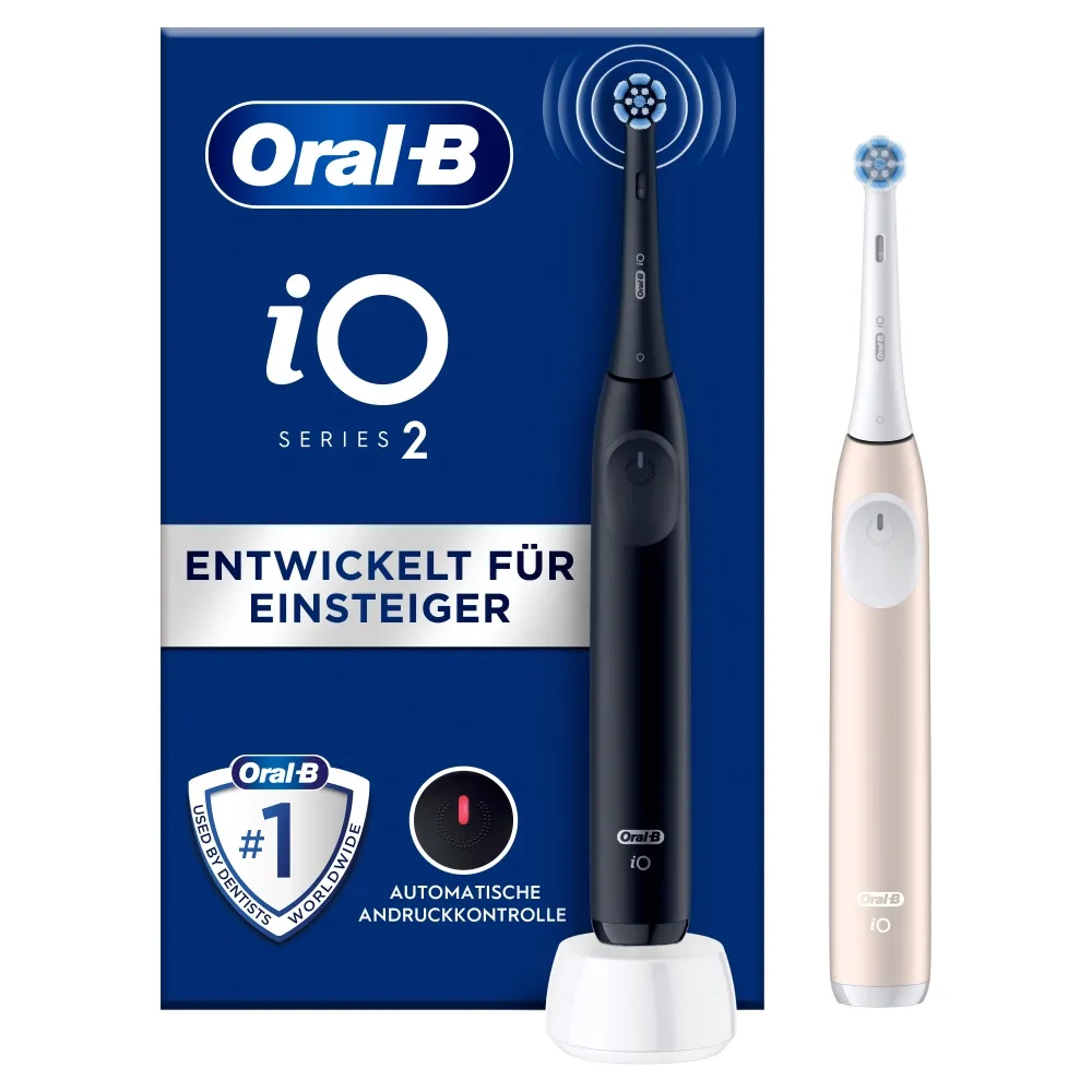 Oral-B iO2 Series Duo - electric toothbrush, Night Black, Calm Pink