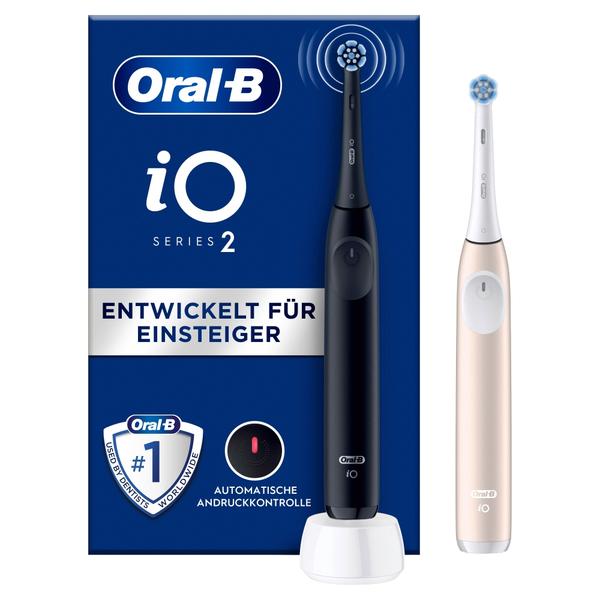 Oral-B iO2 Series Duo - electric toothbrush, Night Black, Calm Pink