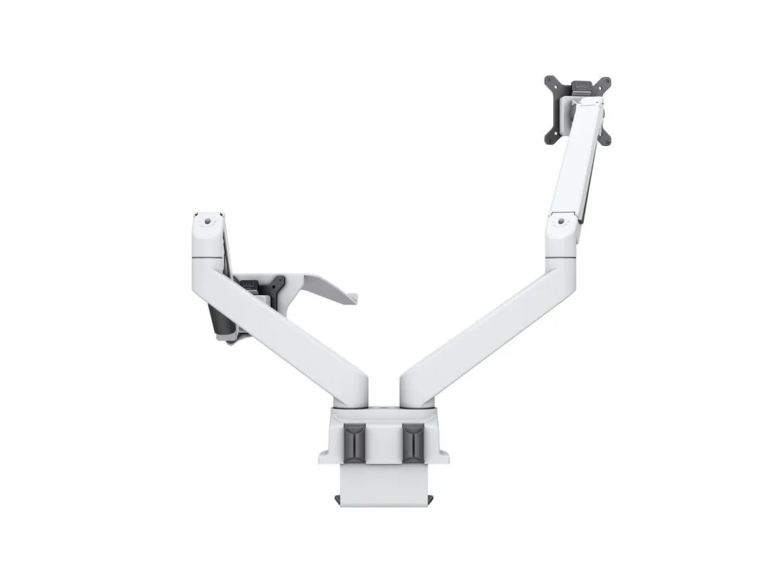 Multibrackets M VESA Gas Lift Arm Dual Arm bordf&auml;ste, f&ouml;r 1 sk&auml;rm och b&auml;rbar dator, 15-32", med gasfj&auml;der, 10 kg, vit