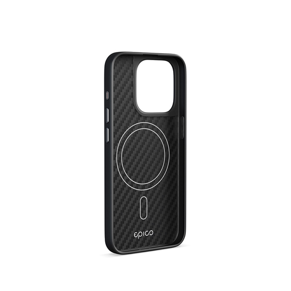 Epico Mag+ Hybrid Carbon, iPhone 15 Pro - Case, Black