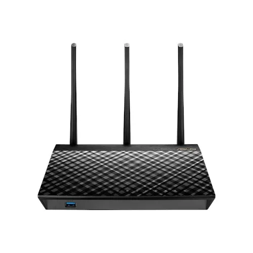 Asus RT-AC1900U router, Wi-Fi 5, AC1900, Dual-band, med modem, svart