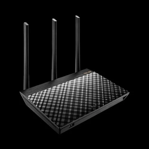 Asus RT-AC1900U router, Wi-Fi 5, AC1900, Dual-band, med modem, svart
