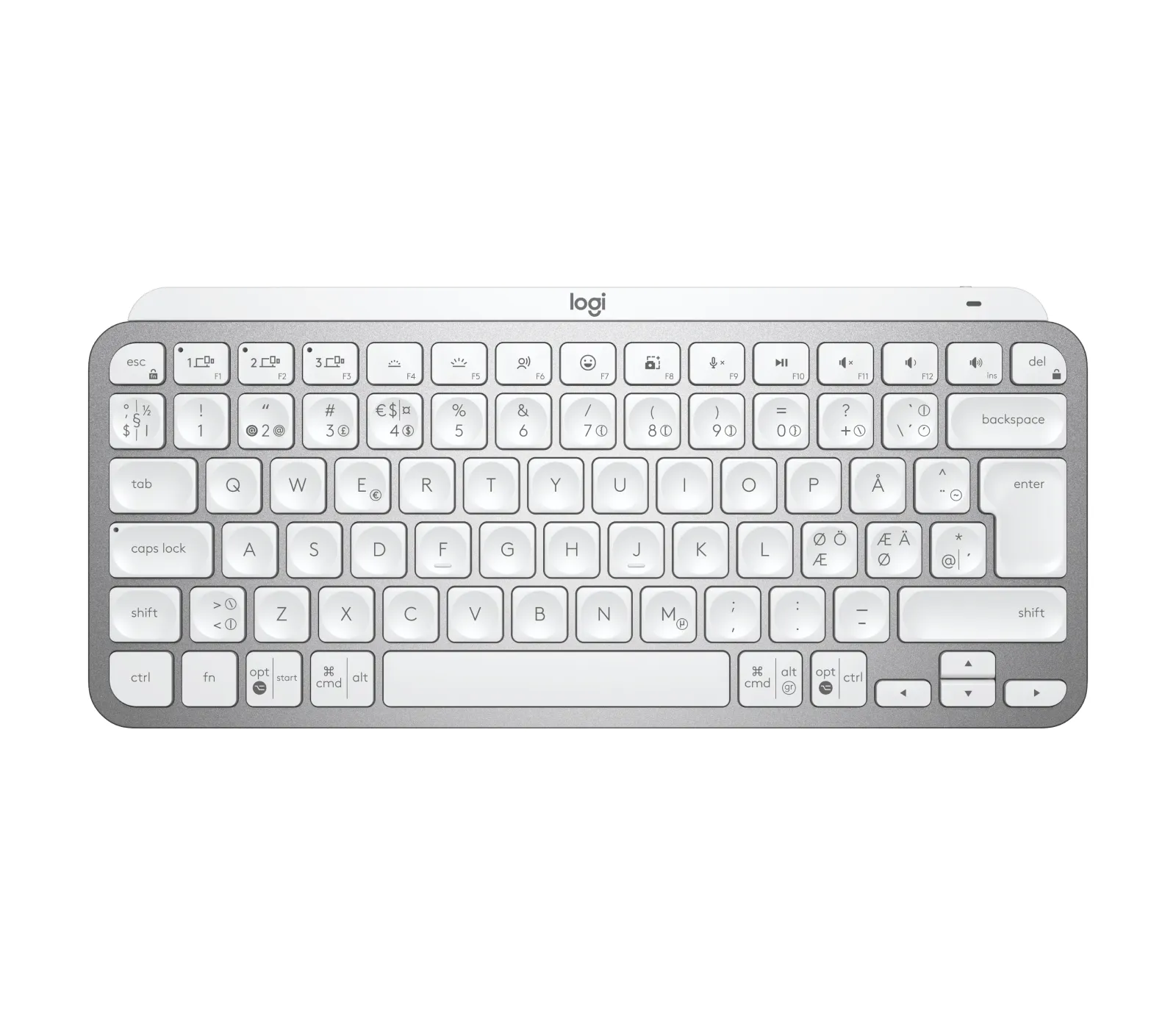 Logitech MX Keys Mini For Business - trådlös tangentbord, Gjuten aluminium, Vit Logitech MX Keys Mini For Business - trådlös tangentbord, Gjuten aluminium, Vit