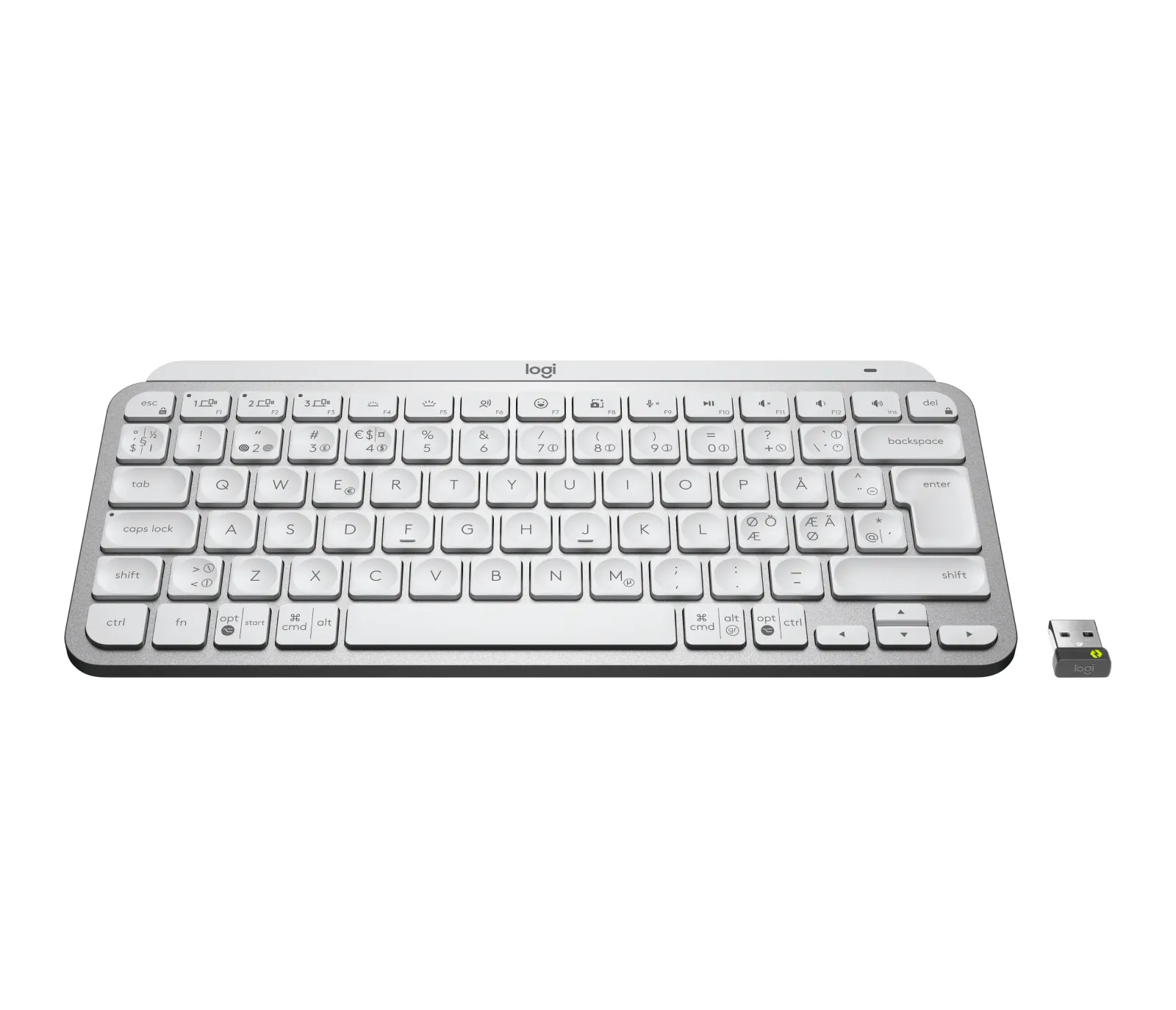 Logitech MX Keys Mini For Business - trådlös tangentbord, Gjuten aluminium, Vit Logitech MX Keys Mini For Business - trådlös tangentbord, Gjuten aluminium, Vit