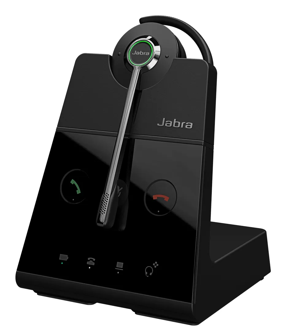 JABRA Engage 65 SE Convertible headset with earhook Base Power supply 1.5m USB-C to USB-A Cable Desk phone cable Eargels Headband